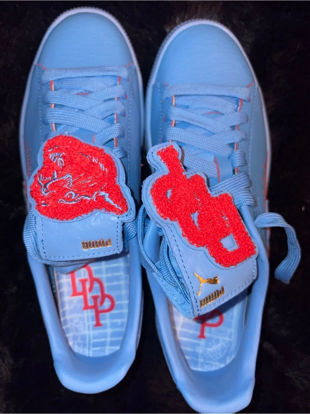 PUMA x Dapper Dan Clyde Post Game Runway Harlem Blue Sneakers Men’s 6.5